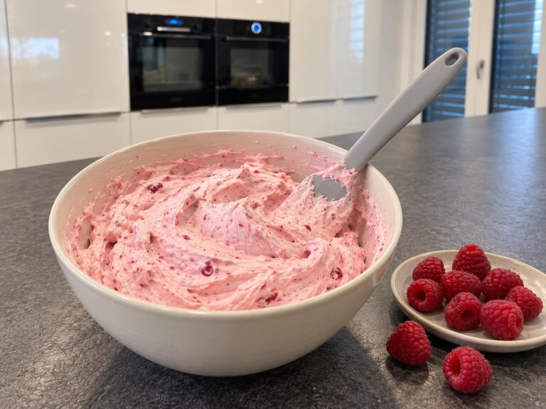 Himbeercreme für Torten: Fruchtige Füllung mit Pudding und Sahne
